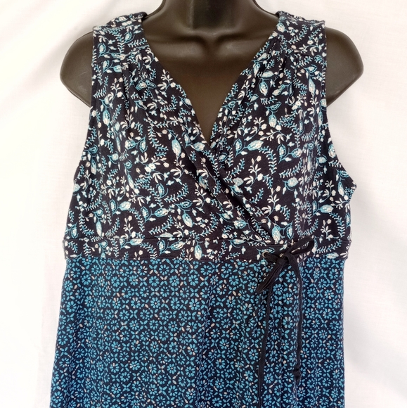 Eddie Bauer▪️Outdoor V-Neck Floral Cotton Sleeveless Dress - Picture 3 of 6